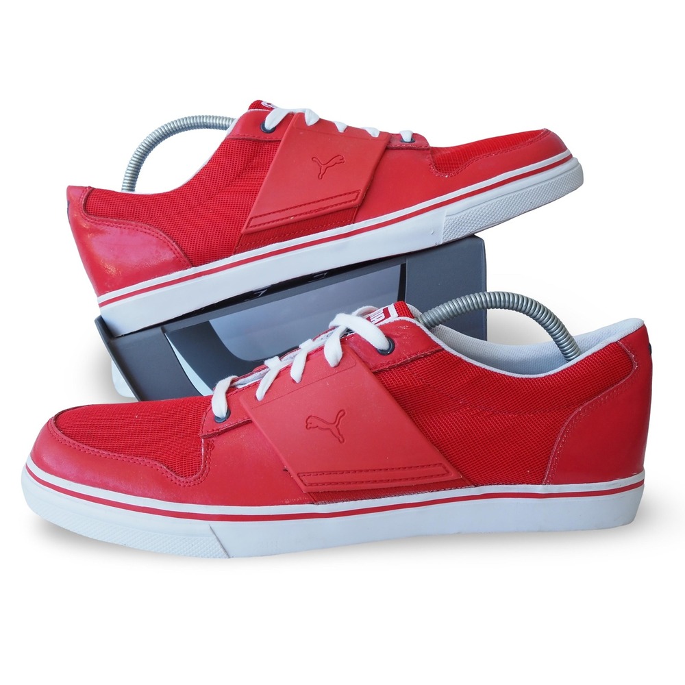PUMA El Ace Casual Sneakers Mens 14 Red‎ White Low Top Shoes 354534-03